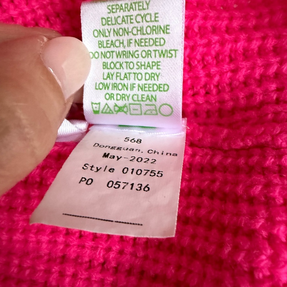 Lilly Pulitzer Nueve Sweater in Hyper Pink Size Medium - Picture 11 of 11